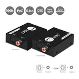 SIIG AC CE-AU0411-S1 Audio Extender Over Cat5e 6 Cable with PoC Black BrownBox