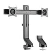 Tripp-Lite AC DDR1727DC Dual-Display MN Arm w Desk Clamp and Grommet 17-27MN