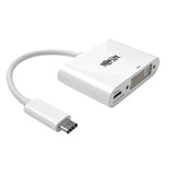 Tripp-Lite AC U444-06N-D-C USB-C to DVI Adapter with PD Charging White Retail