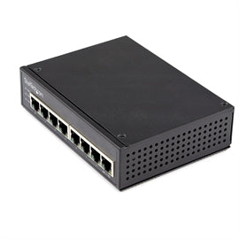 Startech NT IESC1G80UP Industrial 8 Port Gigabit PoE Switch 30W Black Retail