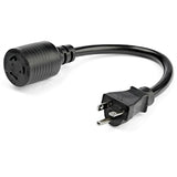 StarTech CB PAC520PLR3 1ft. Power Adapter Cord - NEMA-L5-20R to NEMA-5-20P RTL