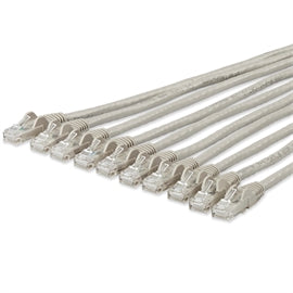 StarTech CB N6PATCH3GR10PK 3ft CAT6 Snagless Ethernet Cable Gray 10Pack Retail