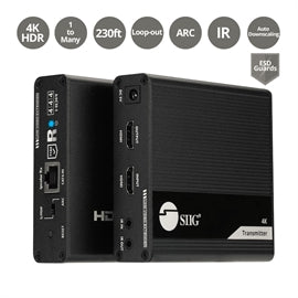 SIIG AC CE-H26M11-S1 ipcolor 4K HDMI 2.0 Extender Daisy Chain Transmission Kit