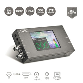 SIIG AC CE-SD0J11-S1 3G-SDI to HDMI Converter with Scaler and Monitor TAA