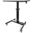 StarTech AC STSCART2 Mobile Standing Desk Steel Black Retail