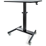 StarTech AC STSCART2 Mobile Standing Desk Steel Black Retail