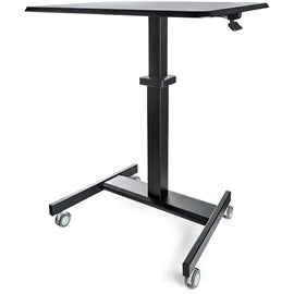 StarTech AC STSCART2 Mobile Standing Desk Steel Black Retail