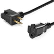 StarTech CB PAC102 12in Outlet Saver Extension Cord NEMA 5-15P t 2xNEMA 5-15R