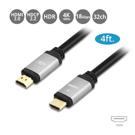 SIIG Cable CB-H20S11-S1 4K High Speed HDMI Cable 4ft Color Box