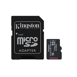Kingston MF SDCIT2 64GB 64GB microSDHC Industrial C10 A1 pSLC Card+SD Adapter