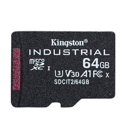Kingston MF SDCIT2 64GBSP 64G microSDHC Industrial C10 A1 pSLC Card w oAdapter