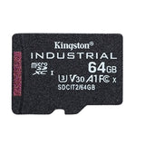 Kingston MF SDCIT2 64GBSP 64G microSDHC Industrial C10 A1 pSLC Card w oAdapter