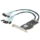 StarTech CC 8P6G-PCIE-SATA-CARD 8Port SATA PCIe Card 6Gbps w 4Host Controllers