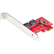 StarTech CC 2P6G-PCIE-SATA-CARD 2Port PCIe SATA Expansion Card 6Gbps Retail