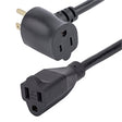 StarTech CB PAC1023 3ft Piggyback Power Extension Cord NEMA5-15P t 2xNEMA5-15R