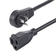 StarTech CB RTPAC10110 10ft Power Extension Cord EMA 5-15P t NEMA 5-15R Retail