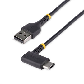 StarTech CB R2ACR-30C-USB-CABLE 1ft USB A to C Charging Cable Right Angle RTL