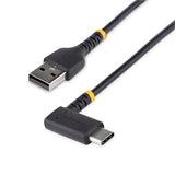 StarTech CB R2ACR-30C-USB-CABLE 1ft USB A to C Charging Cable Right Angle RTL