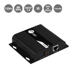 SIIG AC CE-H25E11-S2 HDMI 4K30Hz HDbitT over IP Extender Receiver Brown Box