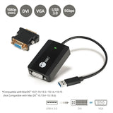 SIIG Accessory JU-DV0112-S3 USB3.0 to DVI VGA Pro Stereo Mic Retail
