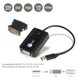 SIIG Accessory JU-DV0112-S3 USB3.0 to DVI VGA Pro Stereo Mic Retail