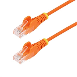 StarTech CB N6PAT15ORS 15ft Orange Slim CAT6 Ethernet Cable Snagless Retail