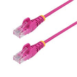 StarTech CB N6PAT15PKS 15ft Pink Slim CAT6 Ethernet Cable Snagless Retail