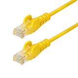 StarTech CB N6PAT15YLS 15ft Yellow Slim CAT6 Ethernet Cable Snagless Retail