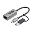 Startech NT C21GA-USB-ETHERNET USB-C to Ethernet Adapter with USB-A Dongle RTL