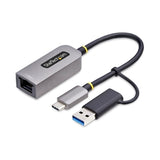 Startech NT C21GA-USB-ETHERNET USB-C to Ethernet Adapter with USB-A Dongle RTL