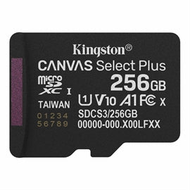 Kingston ME SDCS3 256GBSP 256GB micSDXC Canvas Select Plus Gen3 A1 w o ADP