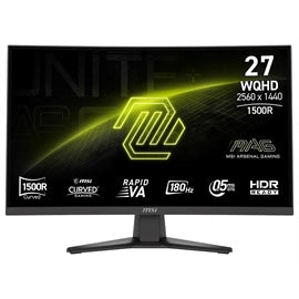 MSI MN MAG 275CQF E18 27 Rapid VA WQHD 2560x1440 16:9 0.5ms 180Hz 2xHDMI DP