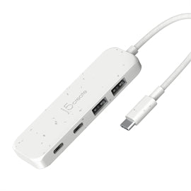 j5create AC JCH342EW USB-C to 4Port Type-C & Type-A Gen2 Hub Pure White Retail