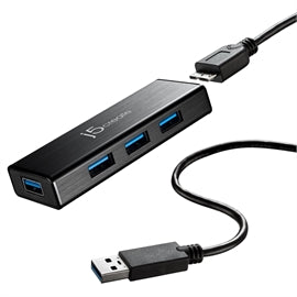 j5create Accessory JUH340 USB3.0 4-Port Mini Hub Retail