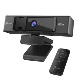 j5create CM JVCU435 USB 4K UHD Webcam w 5x Digital Zoom Remote Control Retail