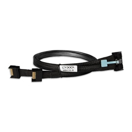 ICY DOCK CB MB413L-B 0.5M MCIO 8i SFF-TA-1016 to 2x MCIO 4i SFF-TA-1016 Cable