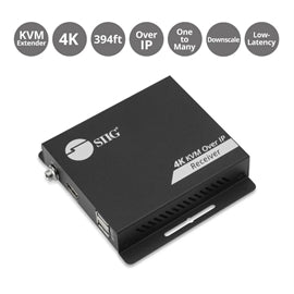 SIIG AC CE-H3KE01-S1 HDMI 4K30Hz KVM Over IP Extender - RX Brown Box