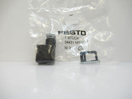 Festo 34431 MSSD-F Plug Socket Angled Rectangular Design, MSF 3-Pin