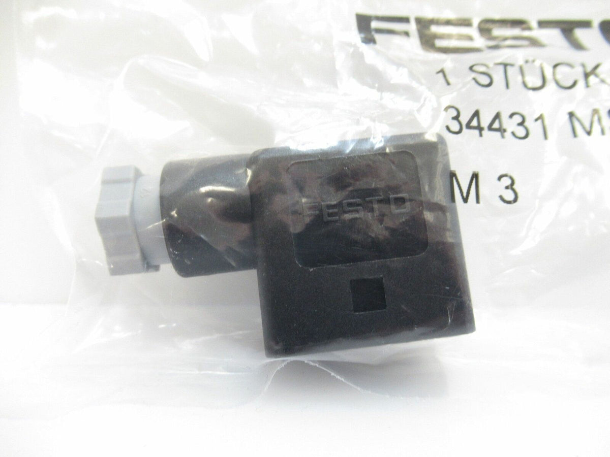 Festo 34431 MSSD-F Plug Socket Angled Rectangular Design, MSF 3-Pin ...