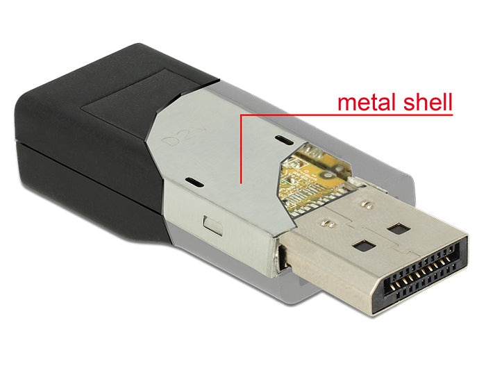 Delock 65685 Adapter Displayport 1.2 Male > Hdmi Female 4K Passive Black