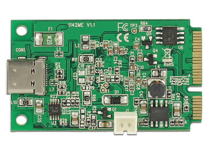 Delock 95259 Mini Pcie I/O Pcie Full Size 1 X Usb Type-C™ 3.1 Gen 2 Female