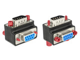 Delock 65593 D-Sub 9 Pin Male > Female 90° Angled Nut And Screw Changeable