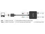 Delock 63276 Hdmi Audio Extractor 4K 60 Hz Compact