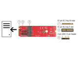 Delock 63343 Converter M.2 Key M Male > M.2 Key E Slot For Usb And Pcie Modules