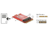 Delock 63909 Adapter Mini Pcie > M.2 Key E Slot