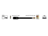 Delock 63912 Adapter Usb 2.0 Male > 1 X Serial Rs-232 Rj45 Male 2.0 M Black