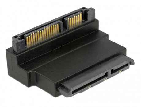 Delock 63943 Adapter Sata 22 Pin Receptacle With Latch To Plug - Angled Down