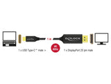 Delock 83709 Usb Cable Type-C To Displayport (Dp Alt Mode) 4K 60 Hz 1 M Coaxial