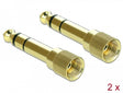 Delock 65983 Adapter 6.35 Mm Stereo Plug To 3.5 Mm Stereo Jack 3 Pin Metal