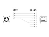 Delock 66313 Network Adapter M12 4 Pin D-Coded Male To Rj45 Jack